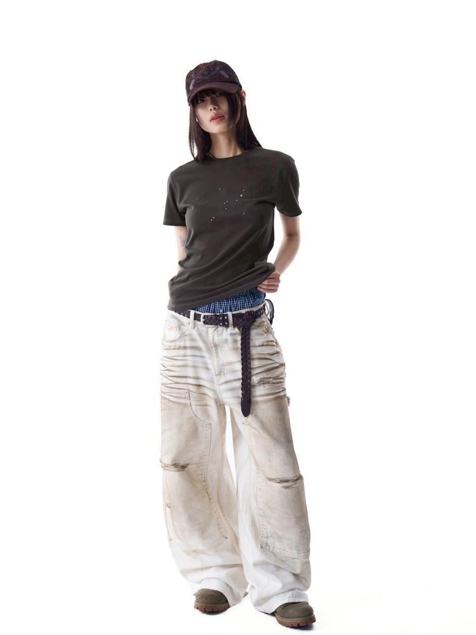 【AAKAM】Studded Sun Half Top ★男女兼用★追跡付 AAKAM】Studded Sun Half Top | OUR BRAND,AAKAM | PRESSING WEB