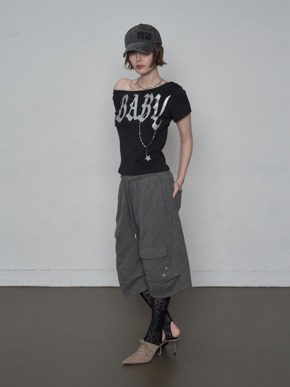 SETUP-EXE★韓国★人気★PUNCHING BERMUDA SWEATPANTS 2色 SETUP‐EXE】PUNCHING BERMUDA SWEATPANTS / 【セットアップ
