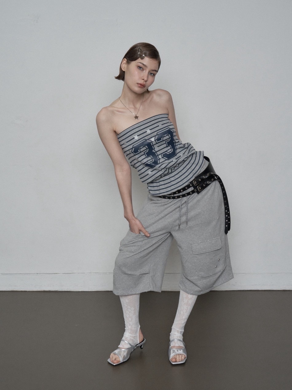 SETUP-EXE★韓国★人気★PUNCHING BERMUDA SWEATPANTS 2色 SETUP‐EXE】PUNCHING BERMUDA SWEATPANTS / 【セットアップ
