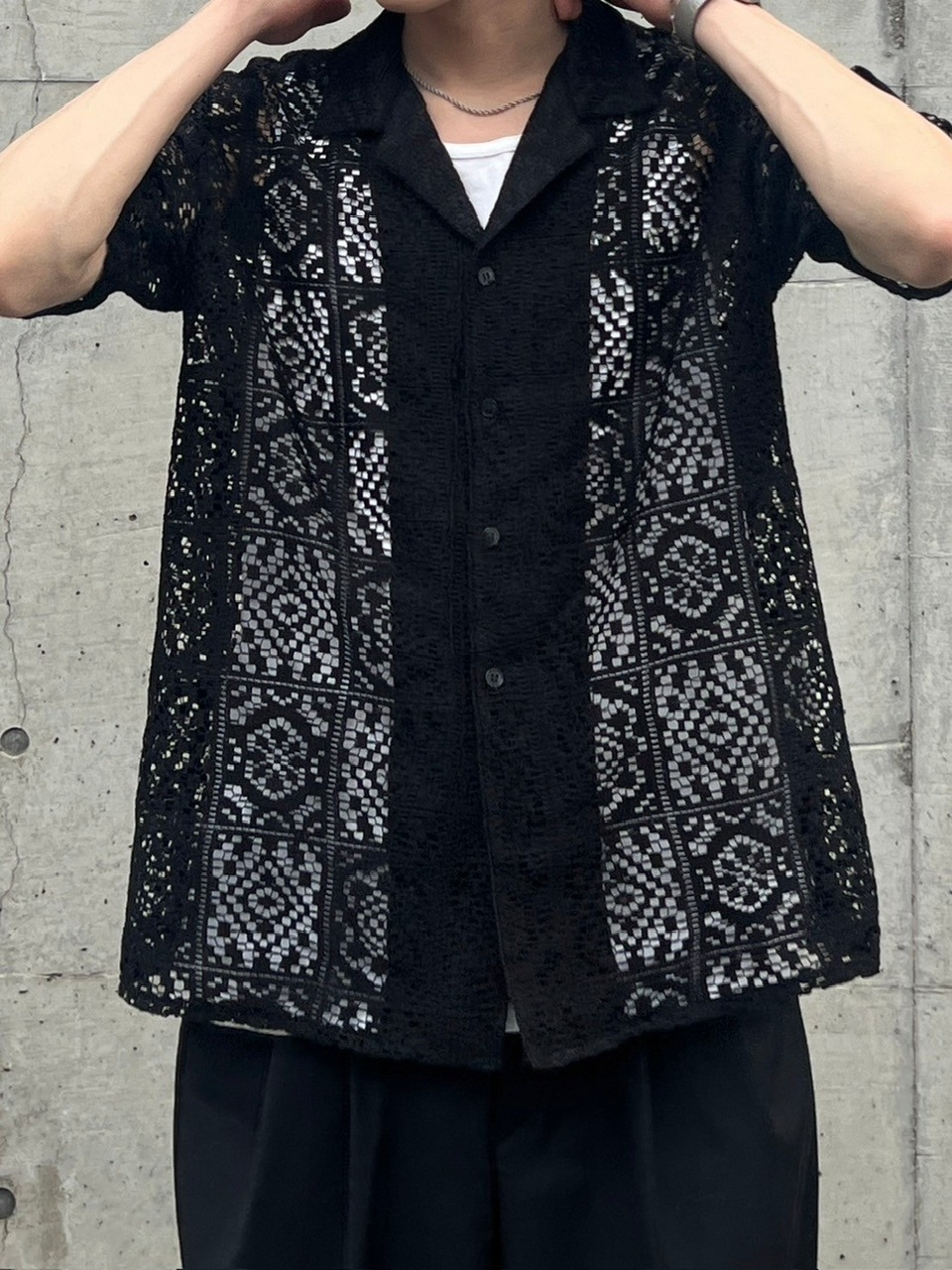 トップス Dice Open Collar Shirts size46 Open Collar Shirts(ブラック) | the dadadadys | UKFC ONLINE SHOP