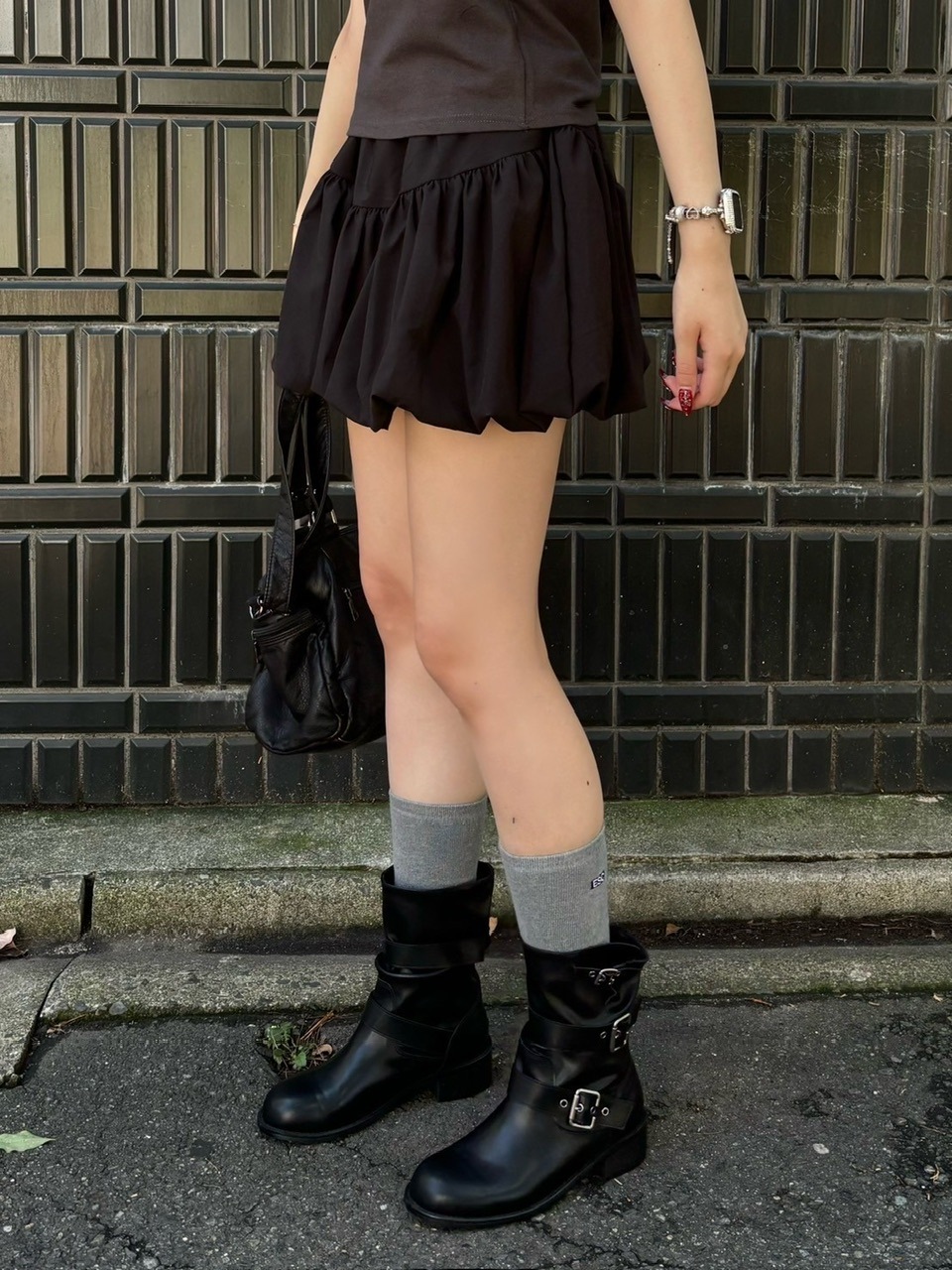【FANCY CLUB】DOT BALLOON MINI SKIRT SET UP 韓国人気★追跡付 受注制【OaKS】balloon mini skirt (2color) | OUR BRAND,OaKS