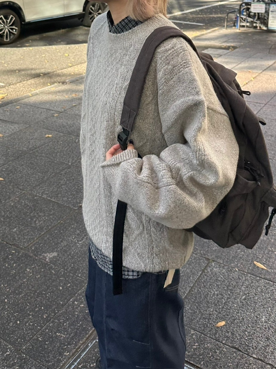 受注制【youll】loose cable knit (2color)