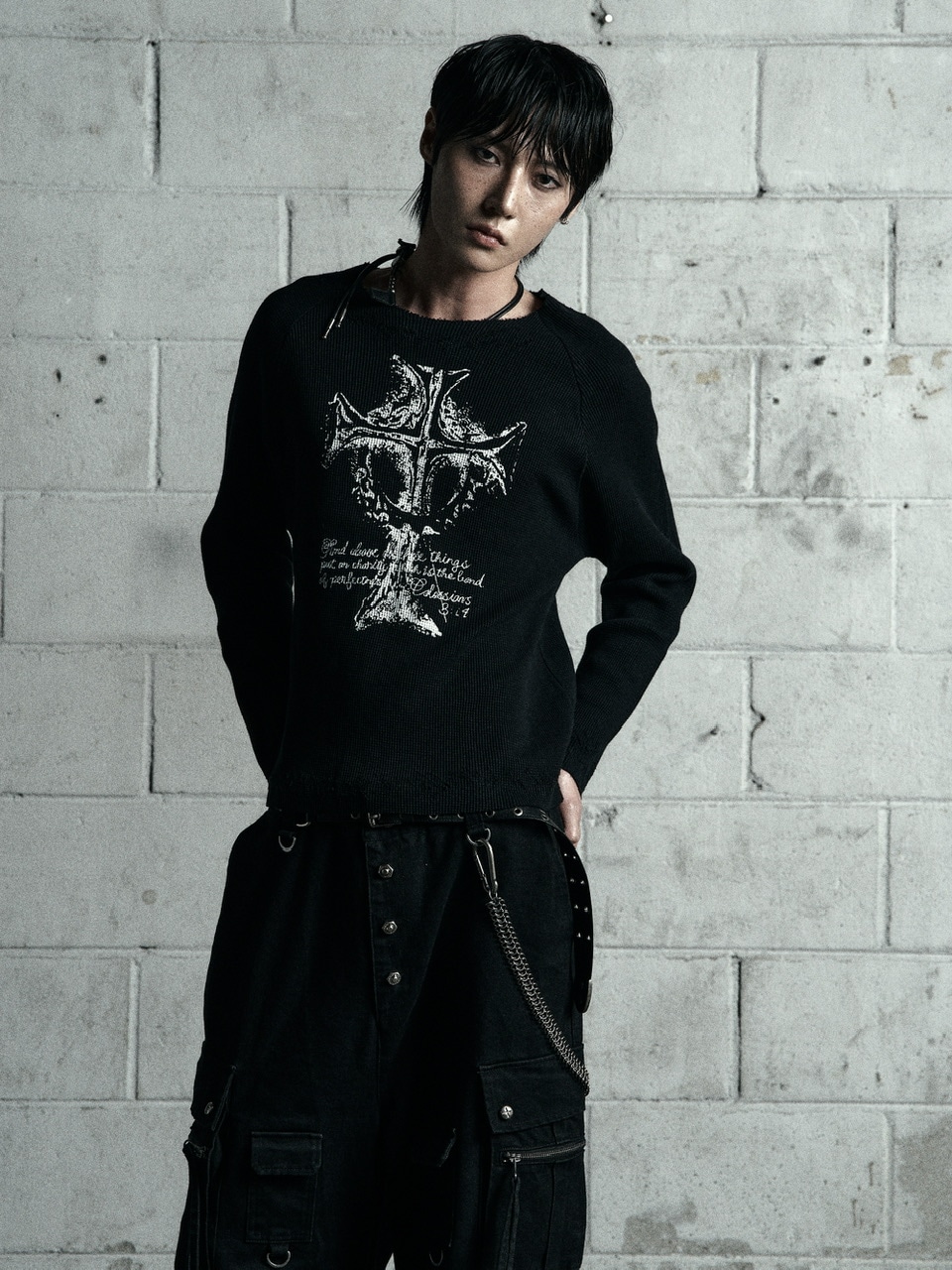 【Rosen Kreuz】VINTAGE WAFFLE KNIT Rosen Kreuz】VINTAGE WAFFLE KNIT | OUR BRAND,Rosen Kreuz
