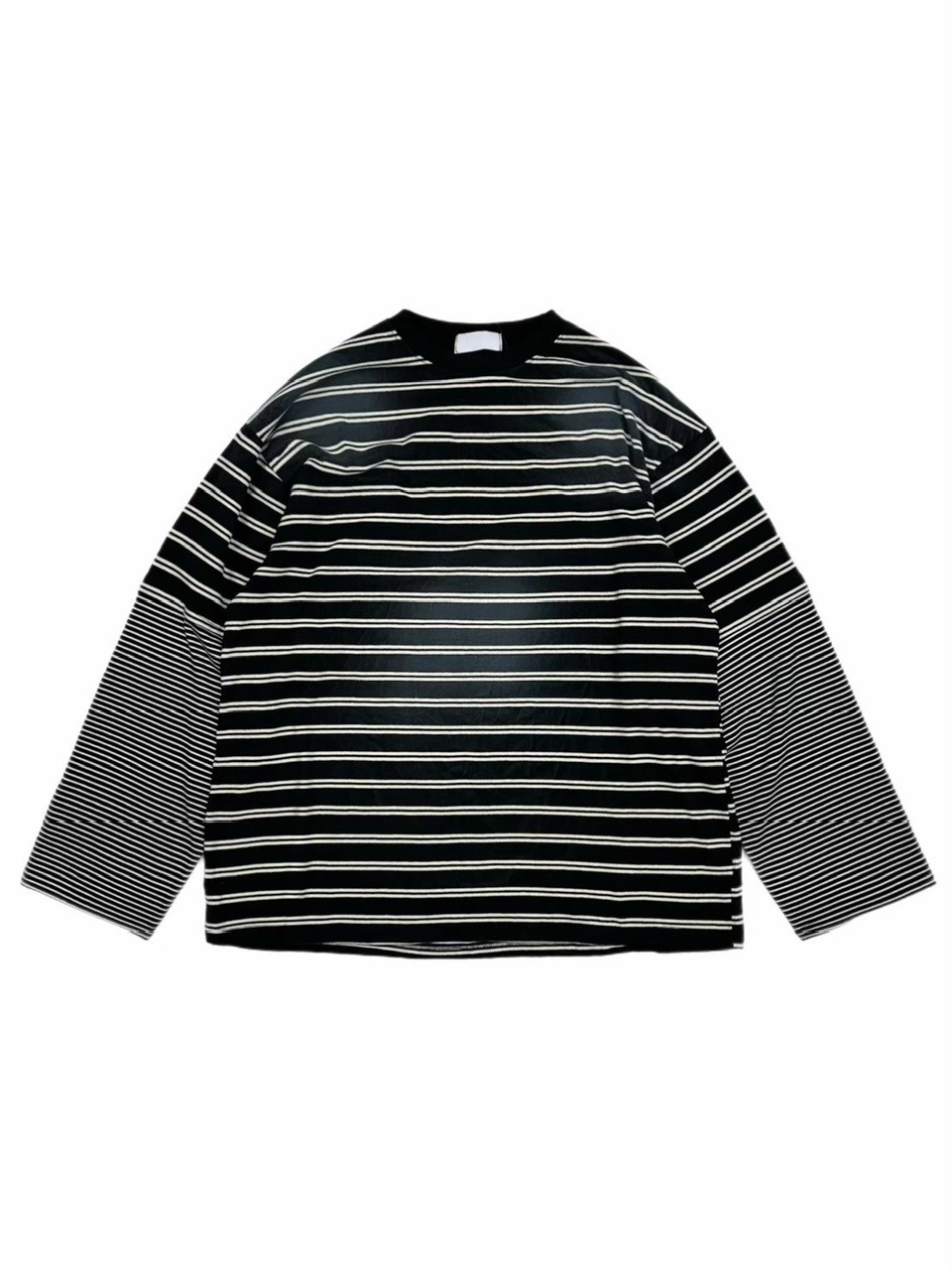 受注制【Chikashitsu +】oversized layered border washed long