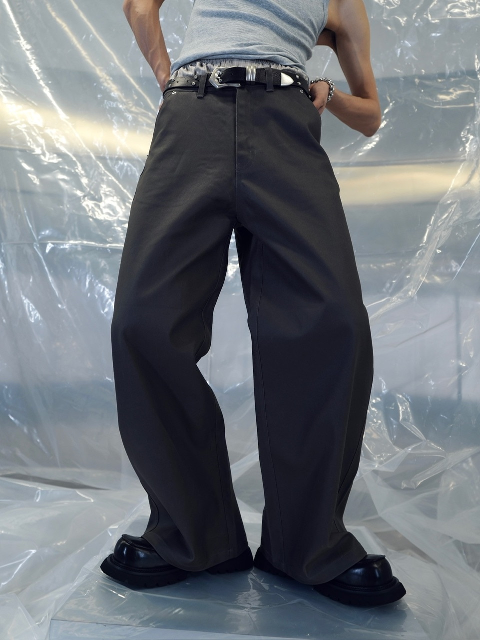 パンツ PABLO VINCI Hemp denim wide slacks Pablo vinci パブロ Hemp denim wide slacks Hemp denim wide