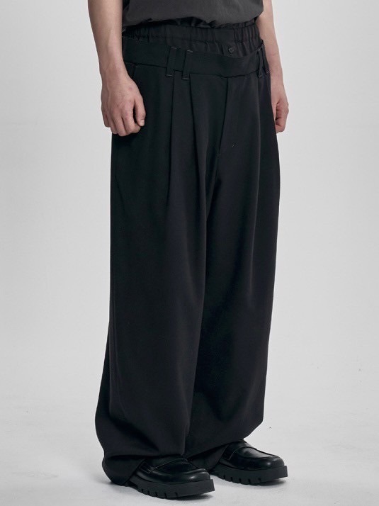 【AJOBYAJO】Double Layered Pants / 【アジョバイアジョ】ダブルレイヤードスラックスパンツ