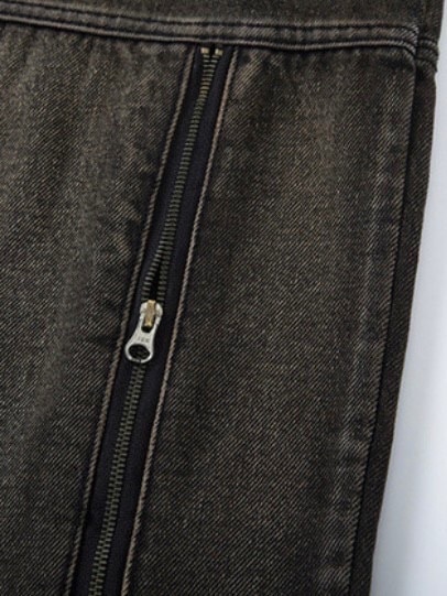 THECOLDESTMOMENT】TCM block denim pants | OUR BRAND