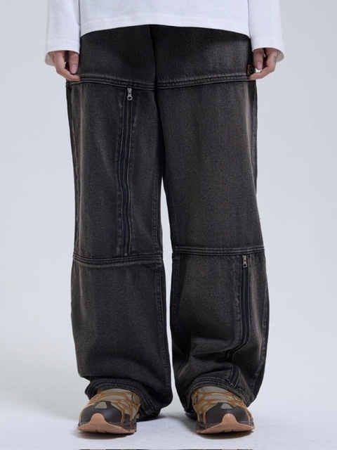 パンツ THE COLDEST MOMENT TCM block denim pants THECOLDESTMOMENT】TCM block denim pants | OUR BRAND