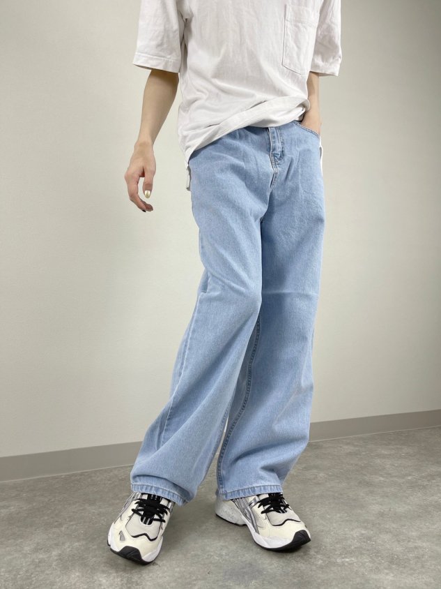 受注制【Chikashitsu +】wide denim pants (2color)