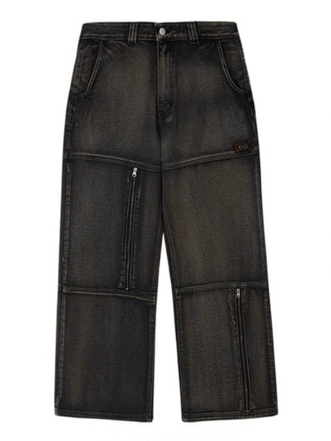 【THECOLDESTMOMENT】TCM block denim pants