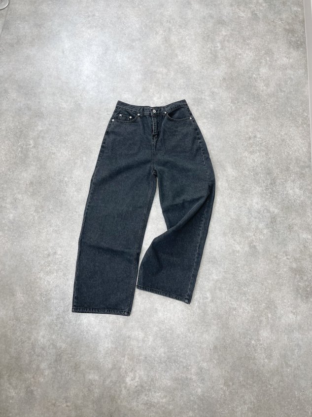 受注制【Chikashitsu +】wide denim pants (2color)