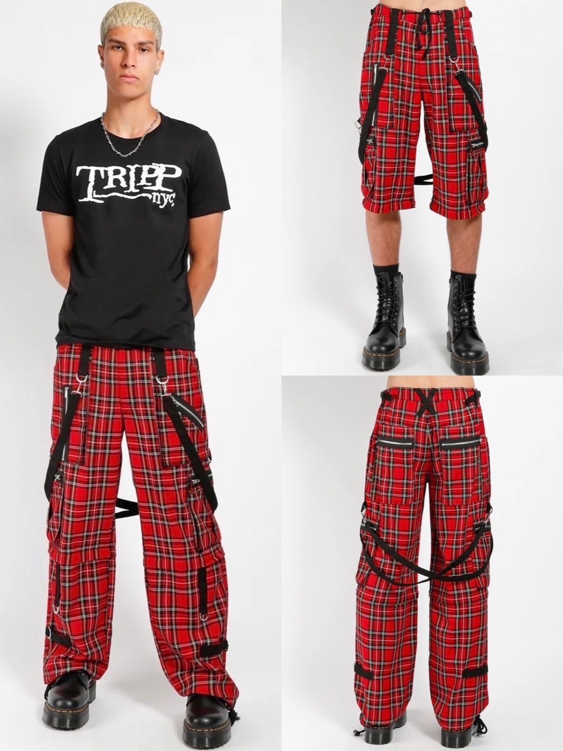 【値下げ可】TRIPP NYC Electro Pant ブラック/レッド Tripp Electro Pants [Black/Red] – VampireFreaks
