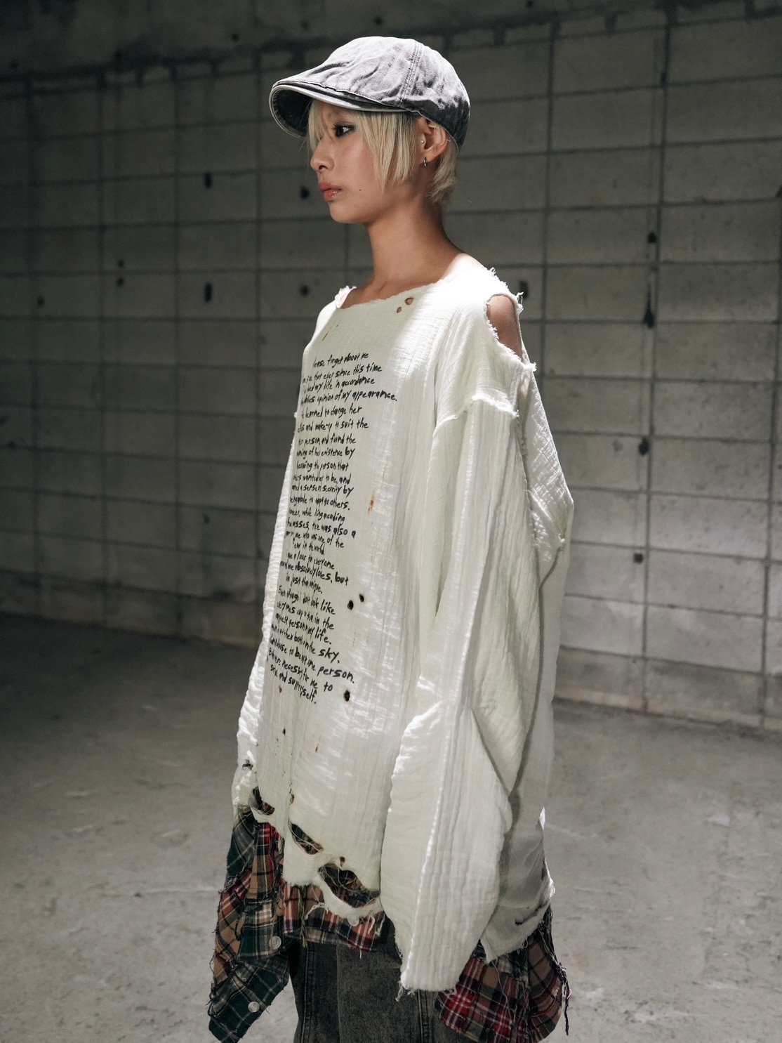 Bizarre Maiden】smoked double gauze shirt (2color) | OUR