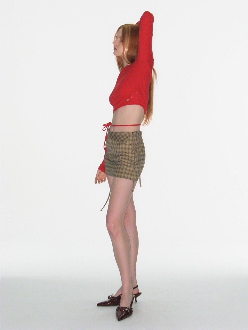 ★CRANK★EYELET STRING CROP TOP_WHITE★正規品/韓国直送料込 EYELET STRING CROP TOP_WHITE - crank | 60% - Asian Fashion