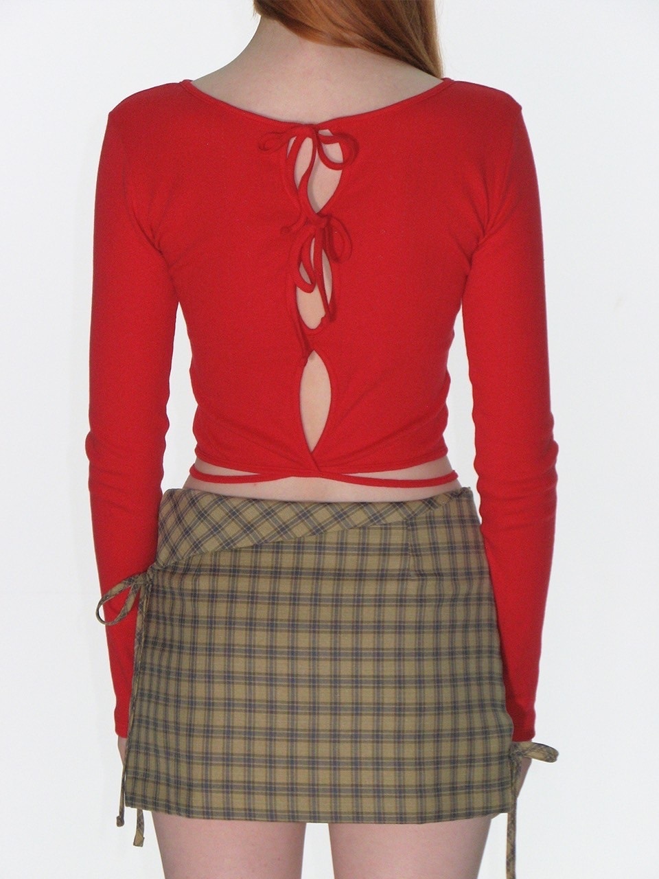 ★CRANK★EYELET STRING CROP TOP_RED★正規品/韓国直送料込 CRANK】EYELET STRING CROP TOP | OUR BRAND,CRANK | PRESSING