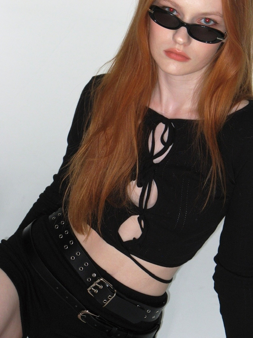CRANK】EYELET STRING CROP TOP | OUR BRAND,CRANK | PRESSING