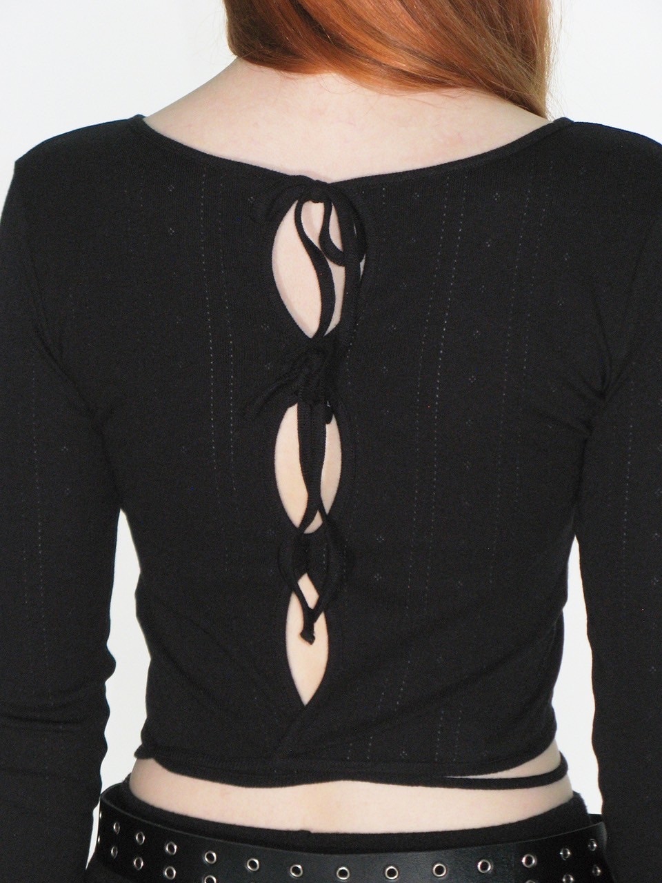 ★CRANK★EYELET STRING CROP TOP_BLACK★正規品/韓国直送料込 CRANK】EYELET STRING CROP TOP | OUR BRAND,CRANK | PRESSING