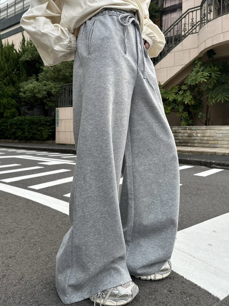 【LUV CODE】sweat wide pants