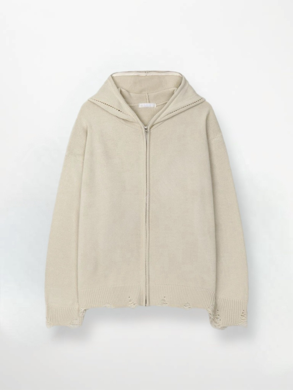 大阪店WEB限定受注制【Chikashitsu +】full zip up knit hoodie