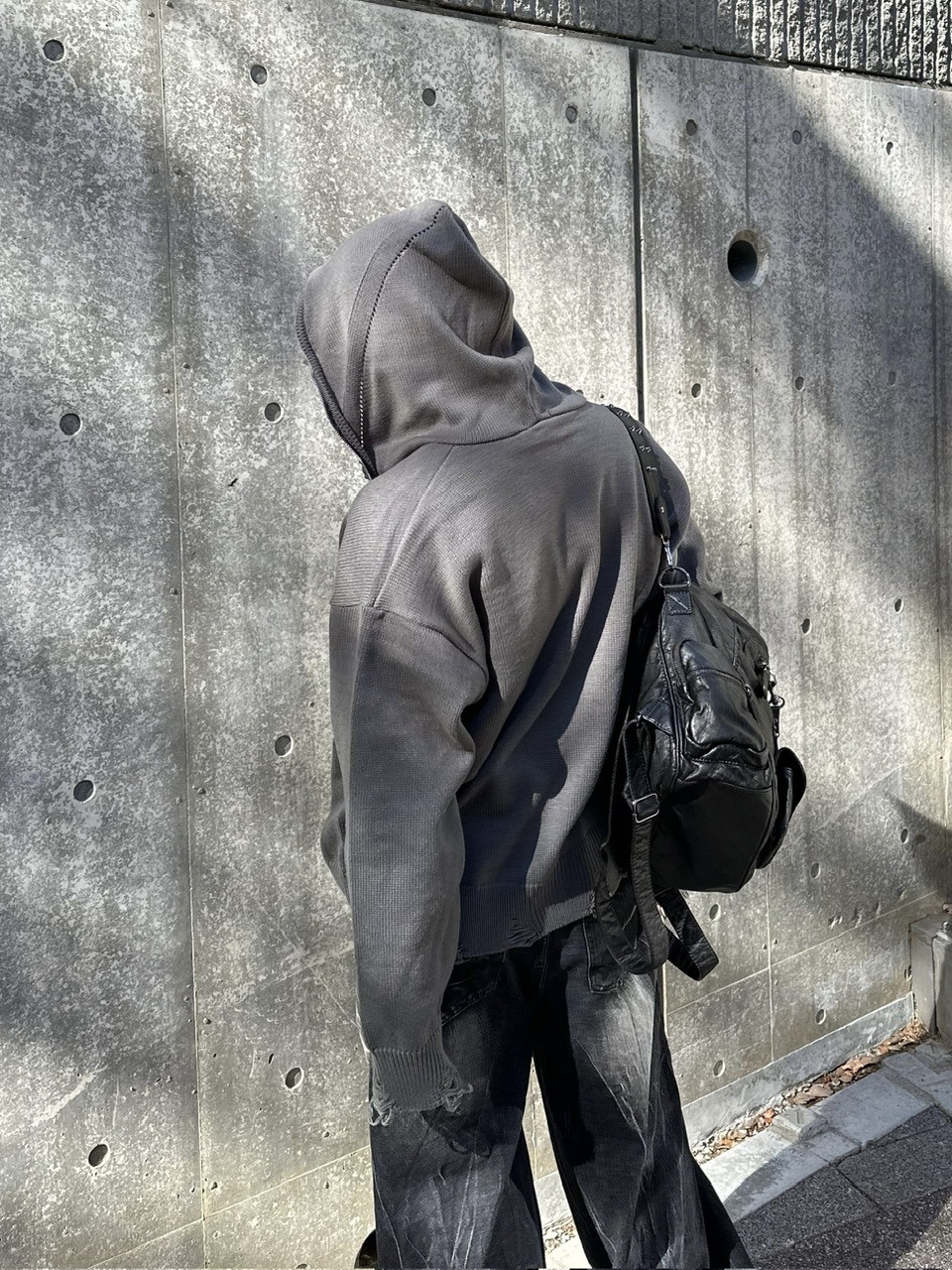 大阪店WEB限定受注制【Chikashitsu +】full zip up knit hoodie (3color)