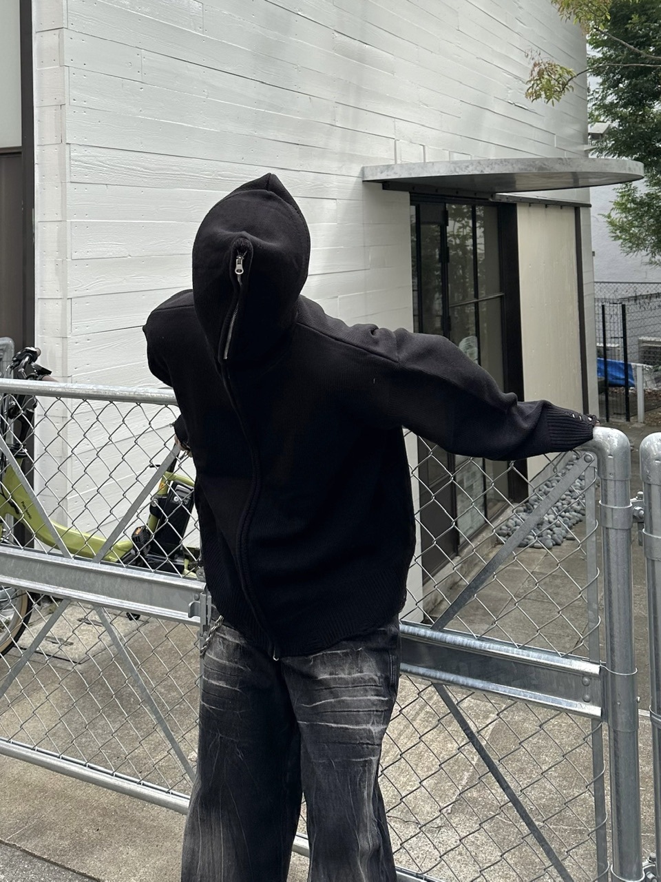 大阪店WEB限定受注制【Chikashitsu +】full zip up knit hoodie (3color)