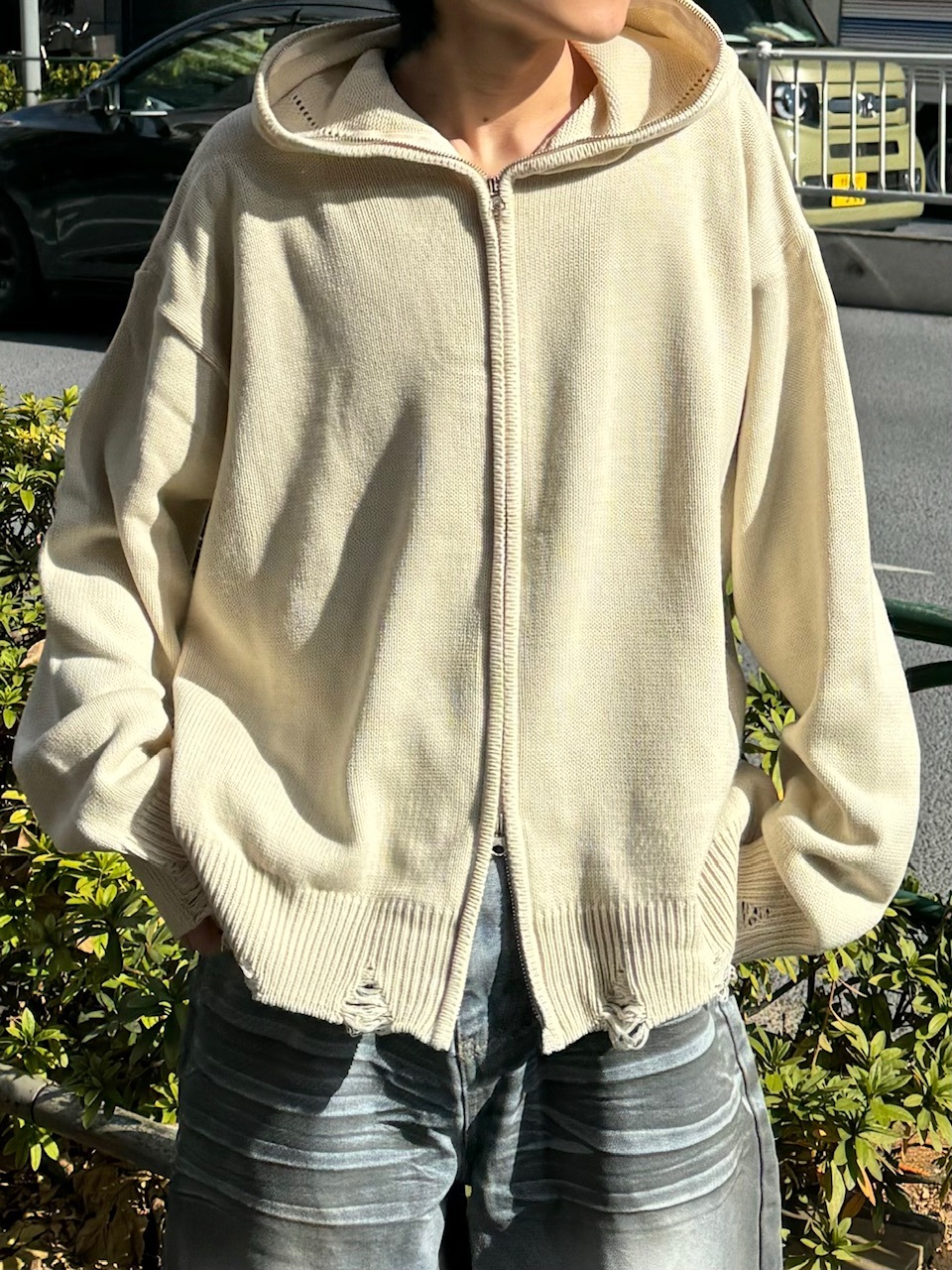 ぴこまる様 大阪店WEB限定受注制【Chikashitsu +】full zip up knit hoodie