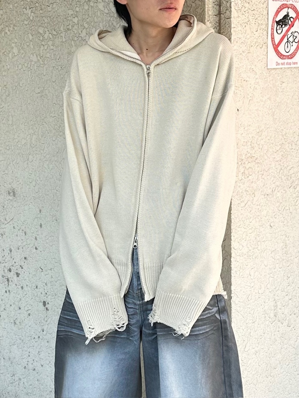 【OHOTORO】Zip Up Hoodie Knit nap zipper hoodie | OHOTORO