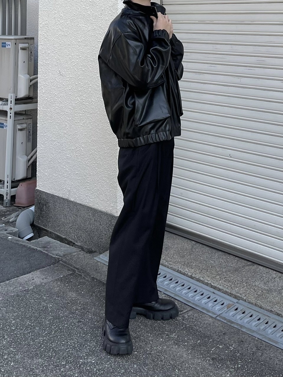 受注制【Chikashitsu +】leather bomber jacket | OUR BRAND