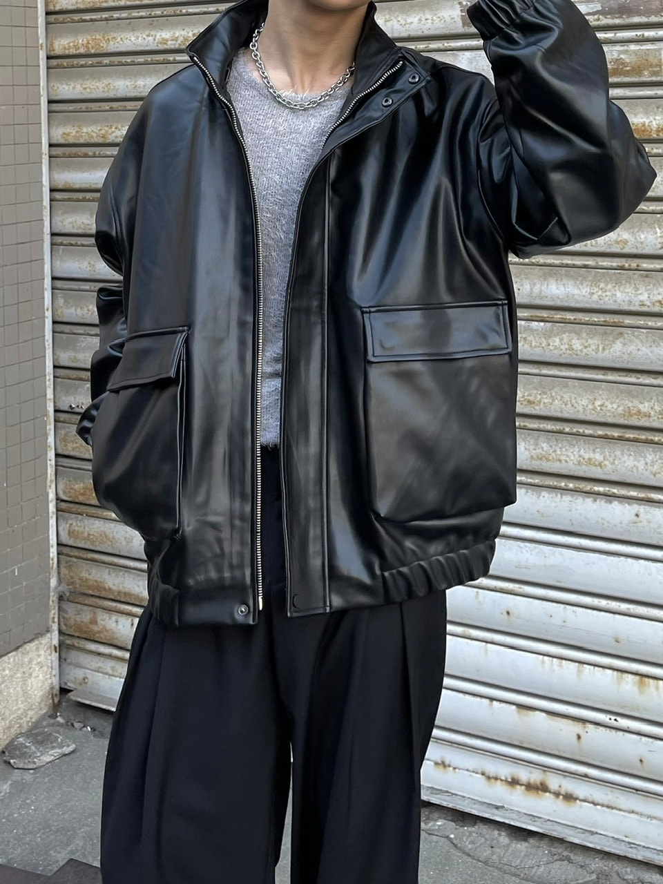 受注制【Chikashitsu +】leather bomber jacket | OUR BRAND