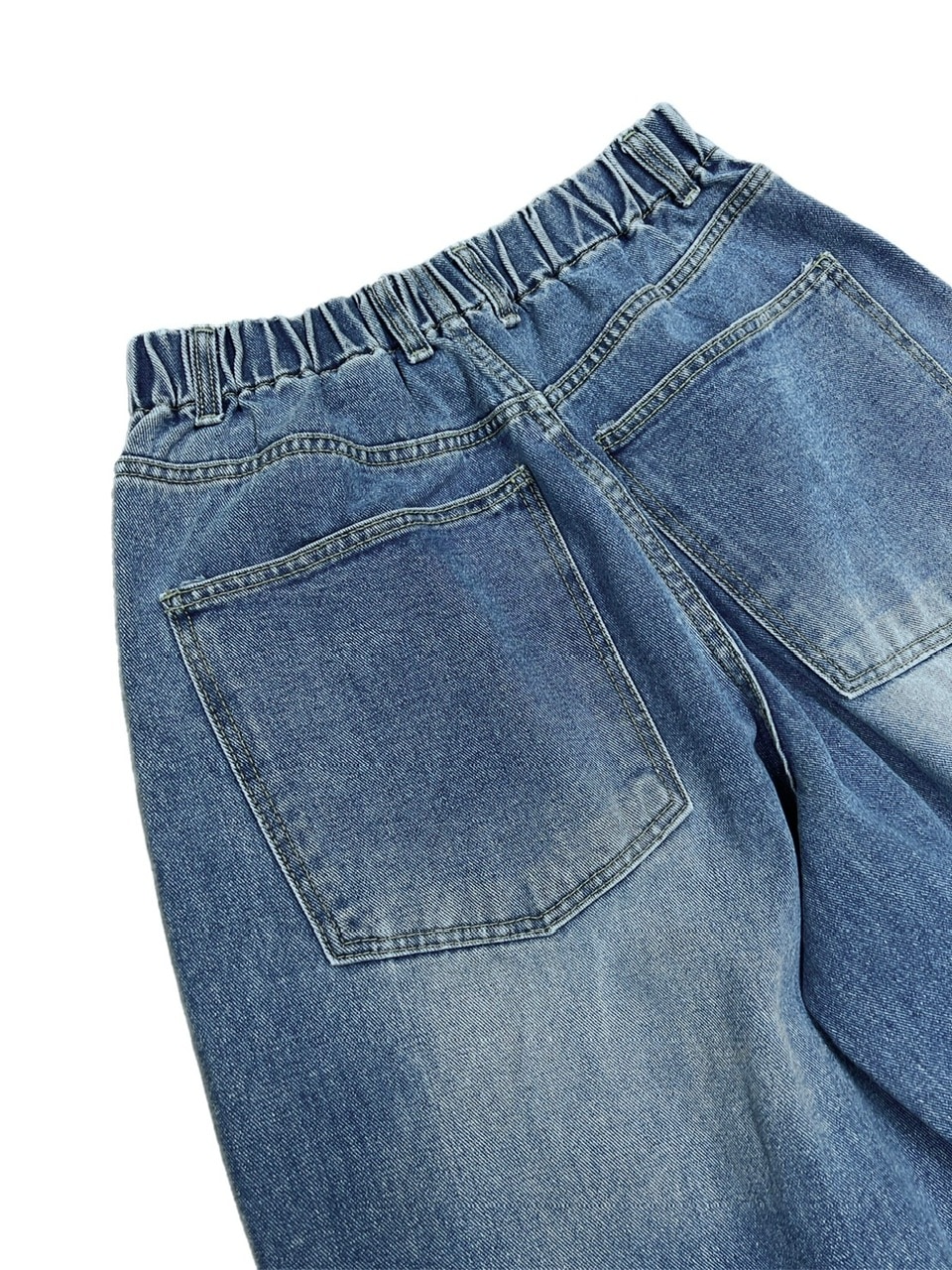 受注制【Chikashitsu +】oversized denim pants (2color)