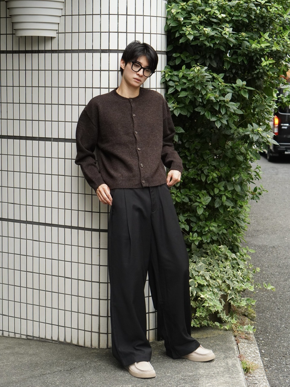 東京店WEB限定受注制【Chikashitsu +】wide tuck drape slacks / 【チカシツプラス】ワイドタックドレープスラックス (2color)