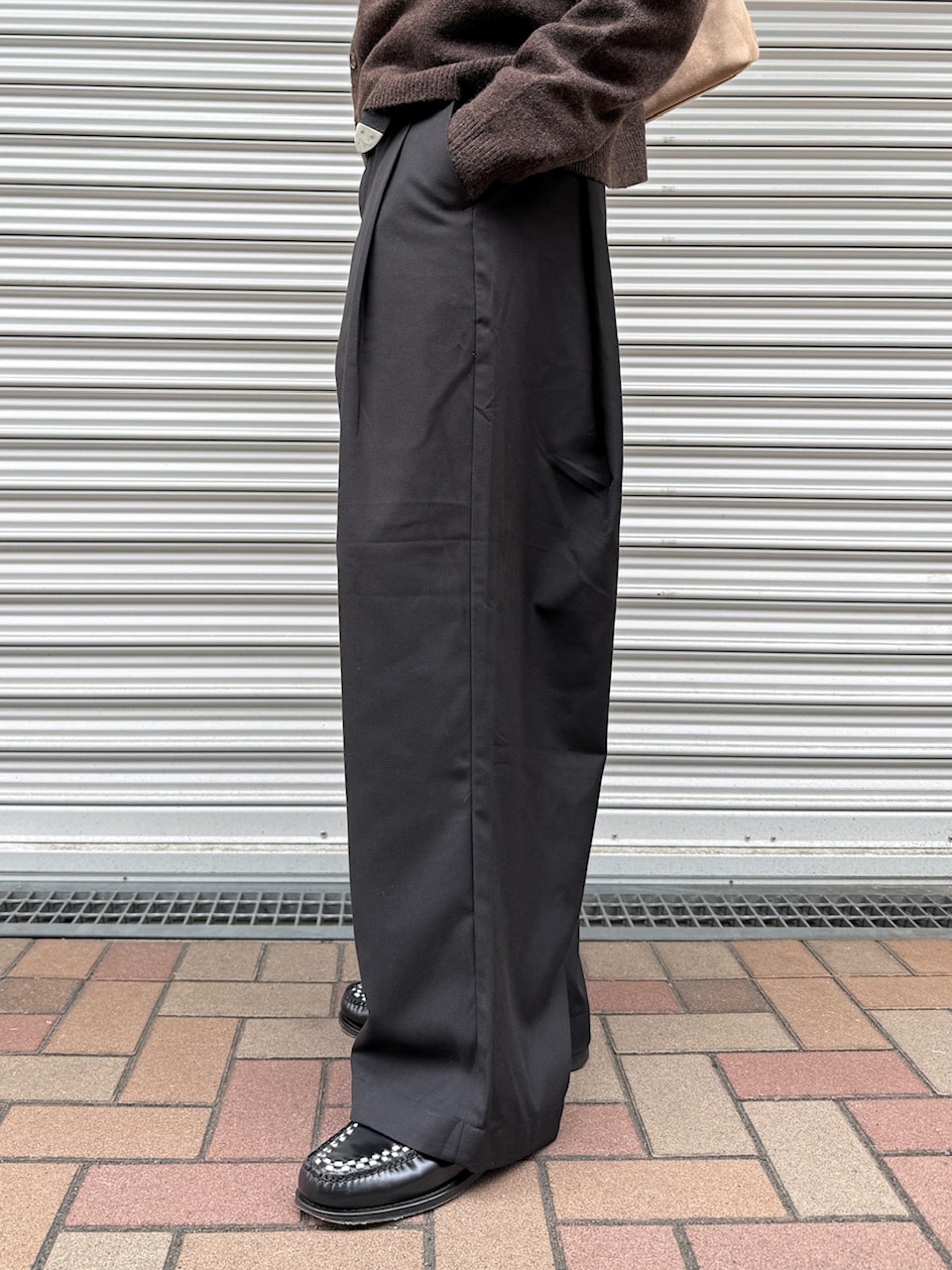 専用　TRUMP TIGHT 東京店WEB限定受注制【Chikashitsu +】wide tuck drape slacks