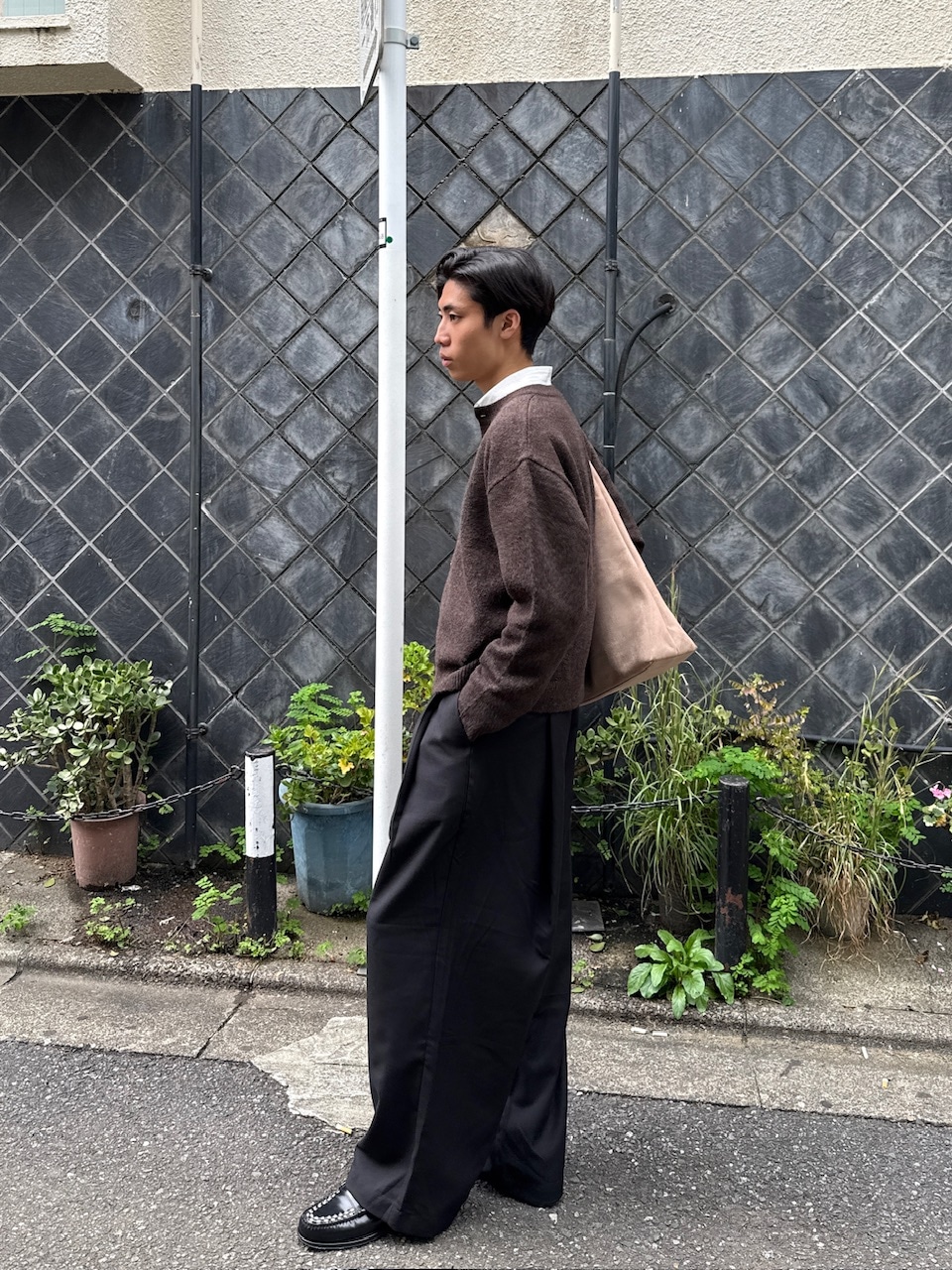 東京店WEB限定受注制【Chikashitsu +】wide tuck drape slacks / 【チカシツプラス】ワイドタックドレープスラックス (2color)