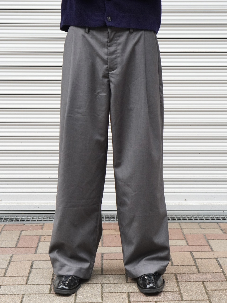 東京店WEB限定受注制【Chikashitsu +】wide tuck drape slacks