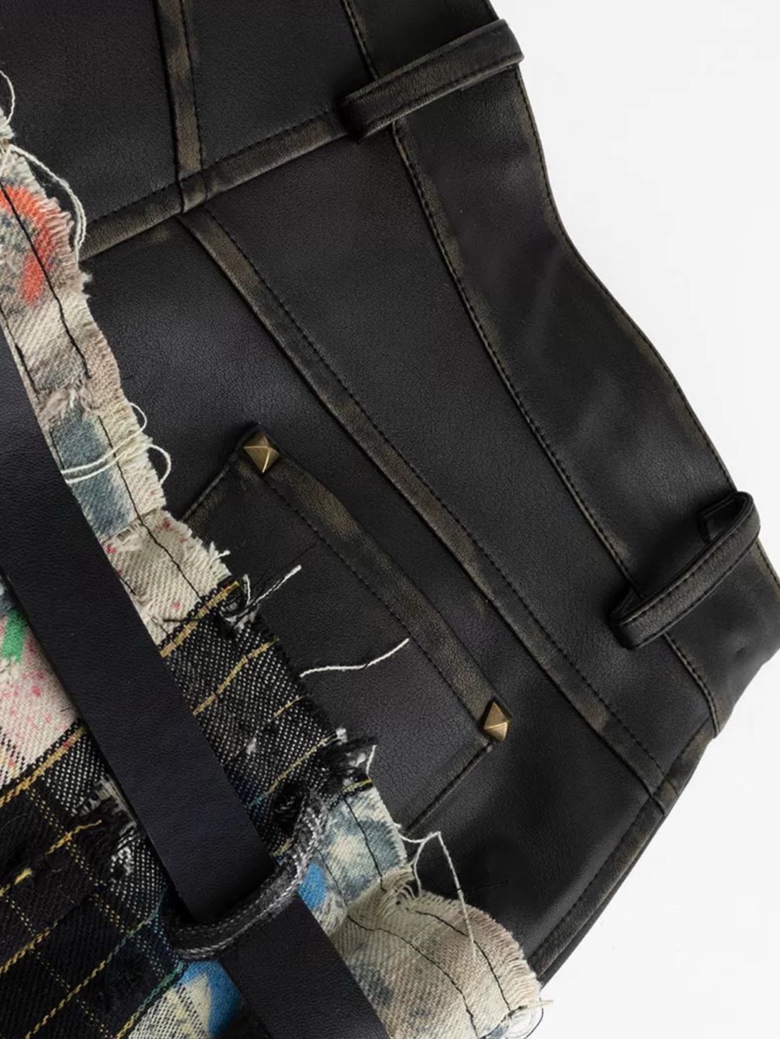 Cest Nous】Plaid Pleated Skirt / 【セヌー】レイヤードデザイン