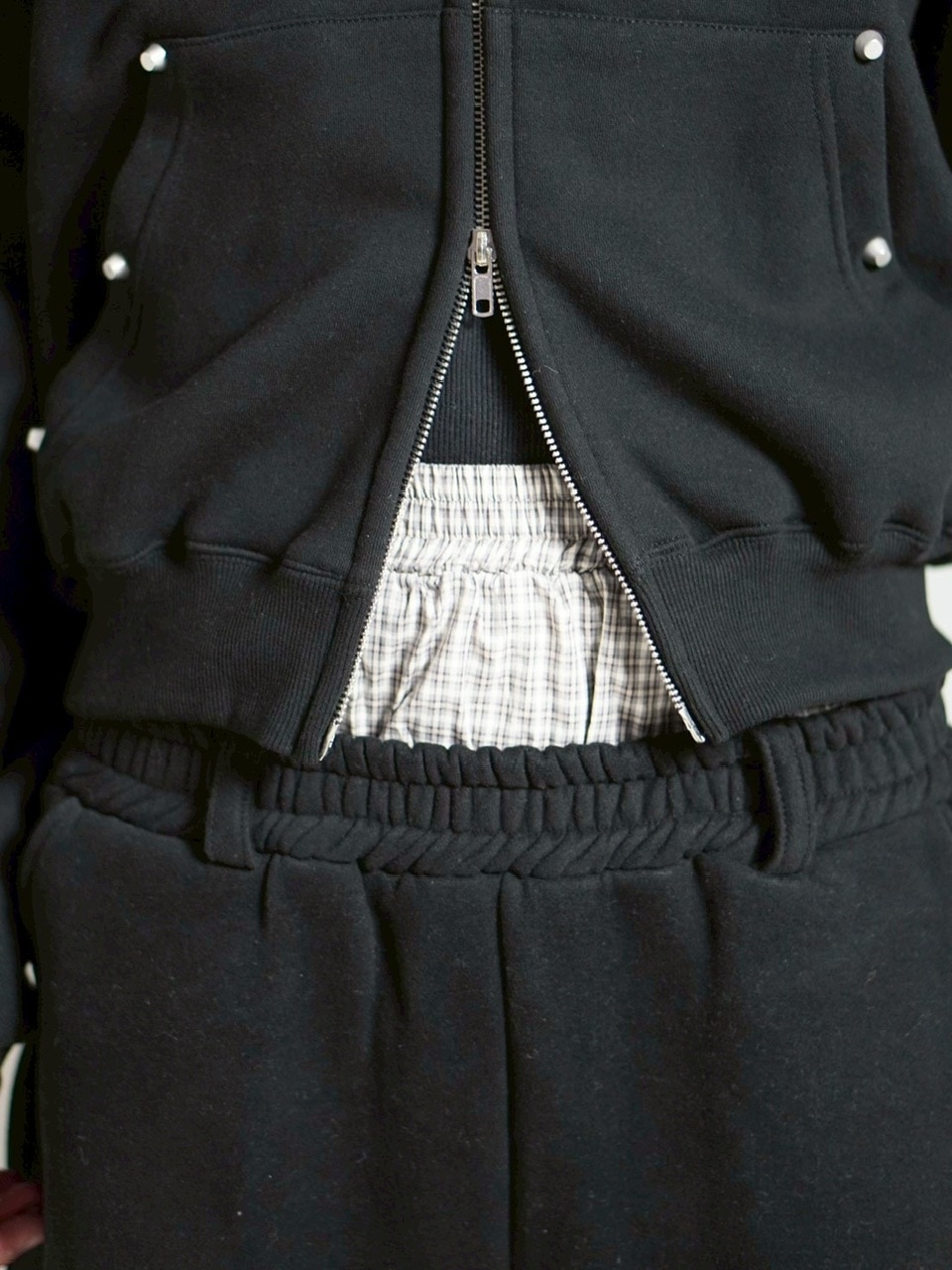 受注制【Chikashitsu +】layered heavy sweat pants / 【チカシツプラス】レイヤードヘビースウェットパンツ (2color)