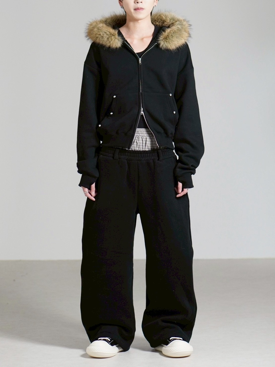 受注制【Chikashitsu +】layered heavy sweat pants / 【チカシツプラス】レイヤードヘビースウェットパンツ (2color)