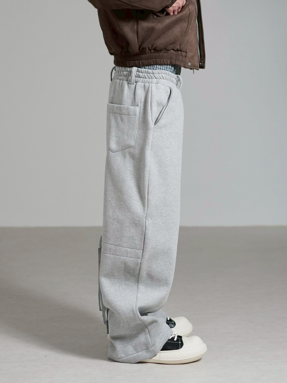 受注制【Chikashitsu +】layered heavy sweat pants / 【チカシツプラス】レイヤードヘビースウェットパンツ (2color)