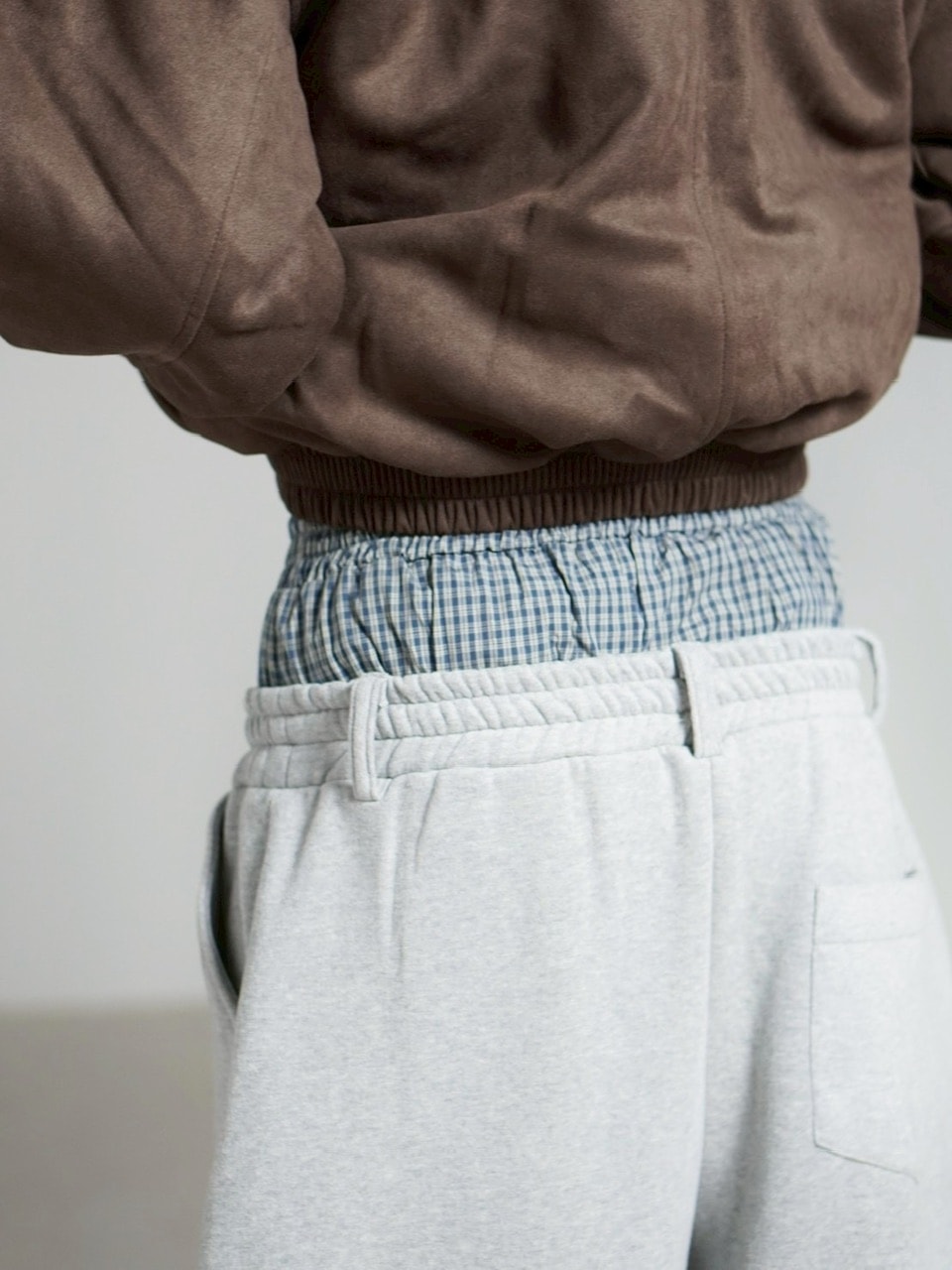 受注制【Chikashitsu +】layered heavy sweat pants / 【チカシツプラス】レイヤードヘビースウェットパンツ (2color)