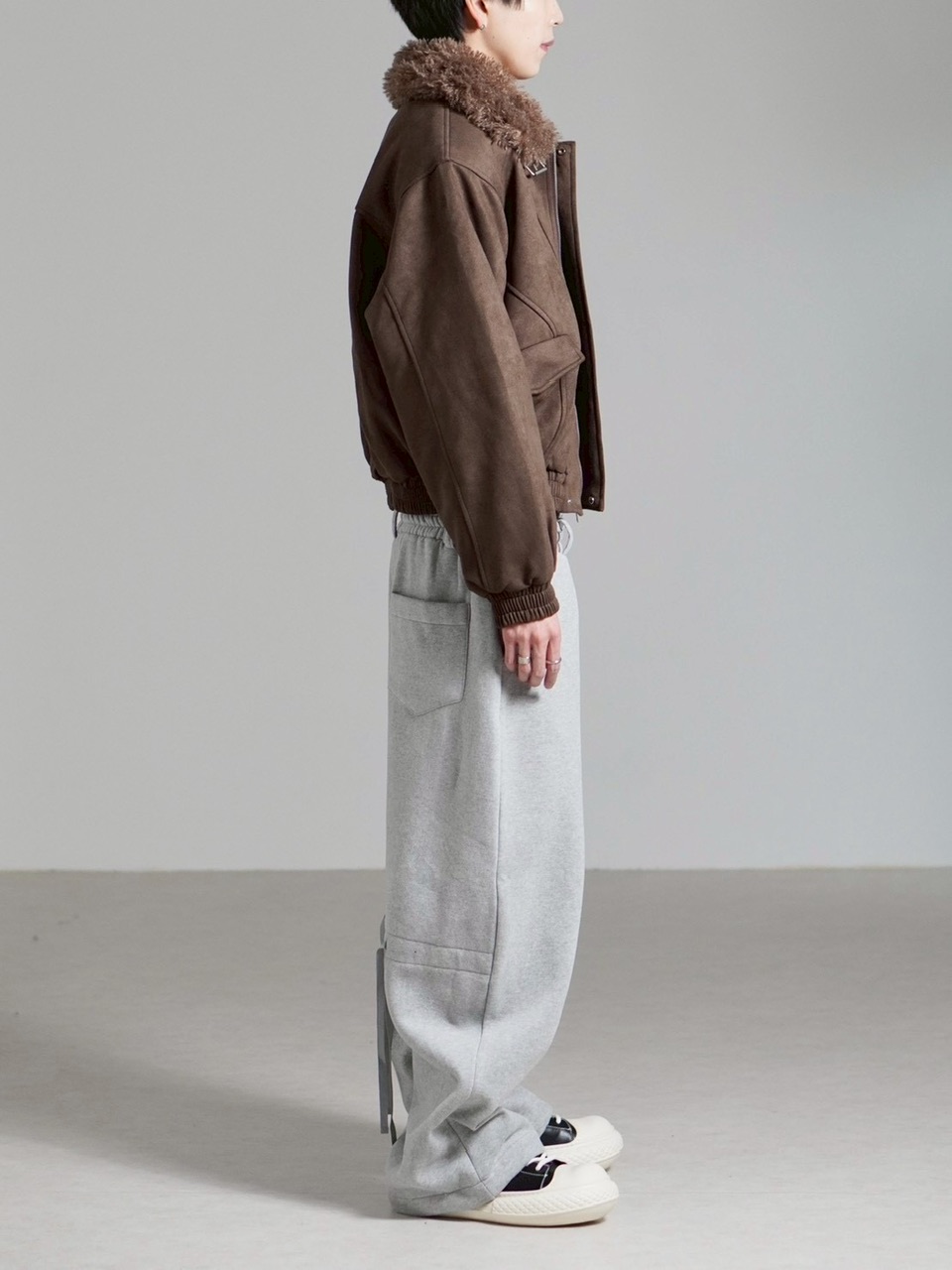 受注制【Chikashitsu +】layered heavy sweat pants / 【チカシツプラス】レイヤードヘビースウェットパンツ (2color)