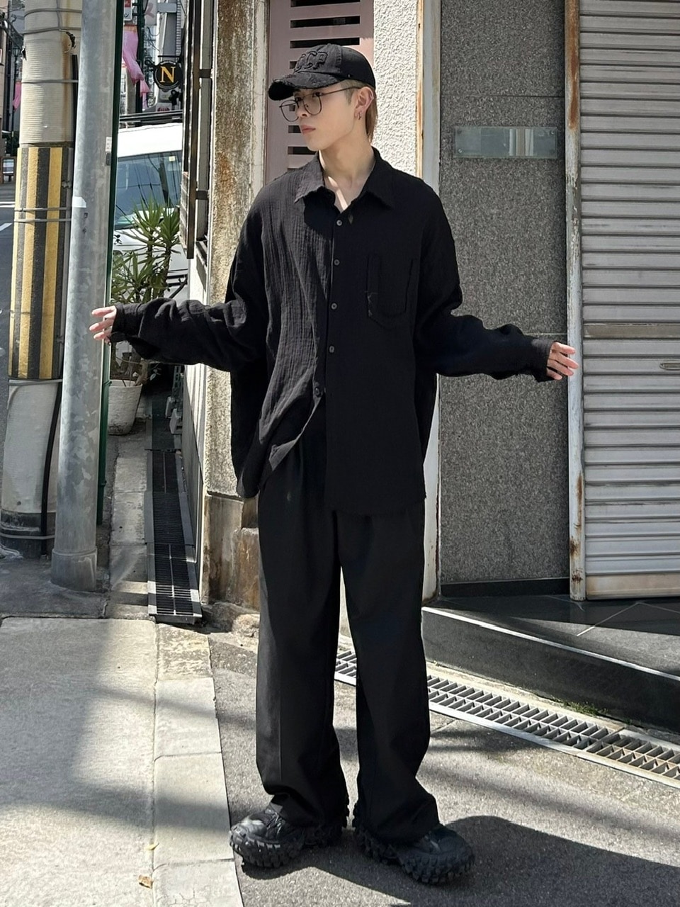 OSAKA / WEB限定受注制【Chikashitsu +】oversized cutting shirt (2color)