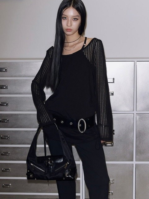 ショルダーバッグ・ポシェット NOT KNOWING Small Moto Hobo Bag NYLON 5/19再入荷【NOT KNOWING】Small Moto Hobo Bag | OUR BRAND,NOT