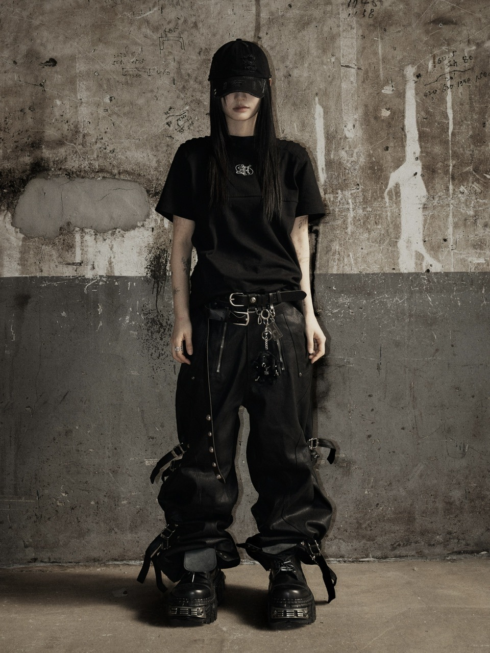 Rosen Kreuz】SIDE BELT BIG WIDE PANTS (2color) | OUR BRAND