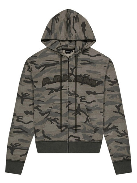 2/14再入荷【AAKAM】Contrast Logo Zip-up Hoodie / 【アーカム