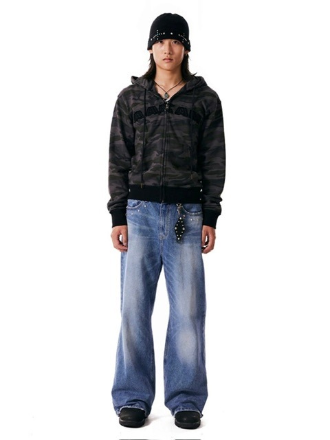 AAKAM】Contrast Logo Zip-up Hoodie / 【アーカム】コントラストロゴ