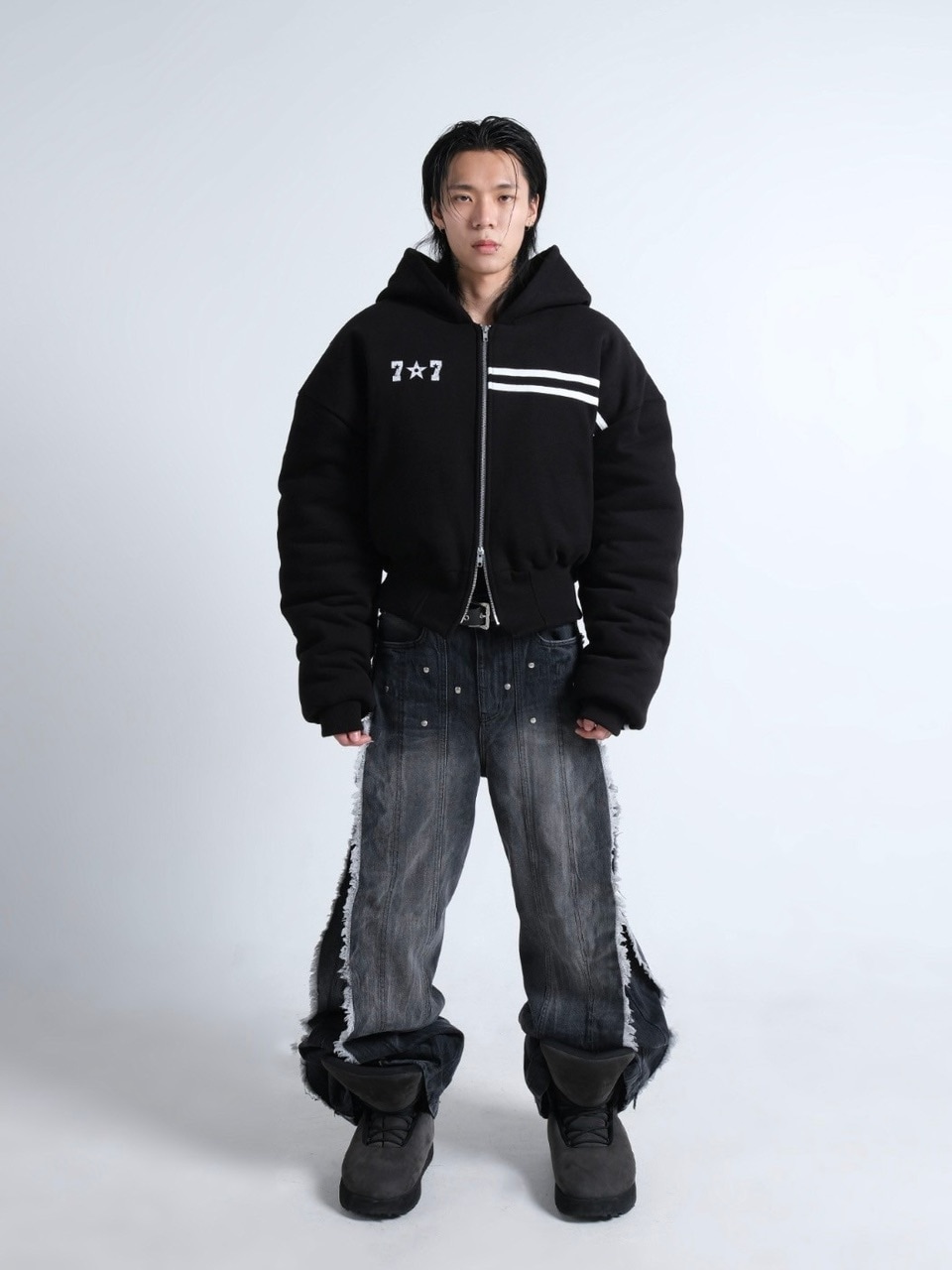 IFEELLUCKY】paded track hood zip up | OUR BRAND,IFEELLUCKY