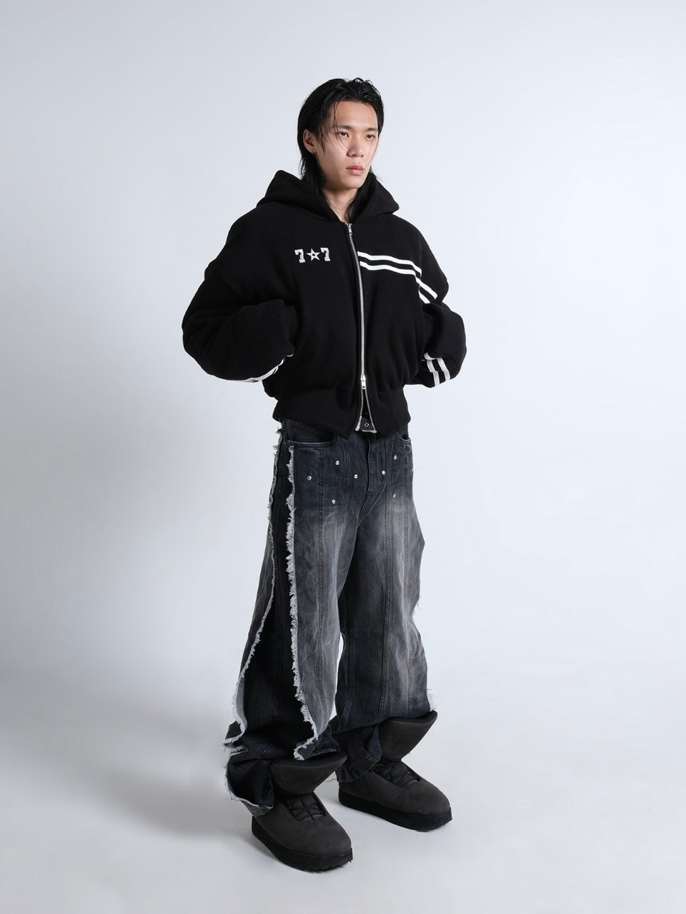 IFEELLUCKY】paded track hood zip up | OUR BRAND,IFEELLUCKY