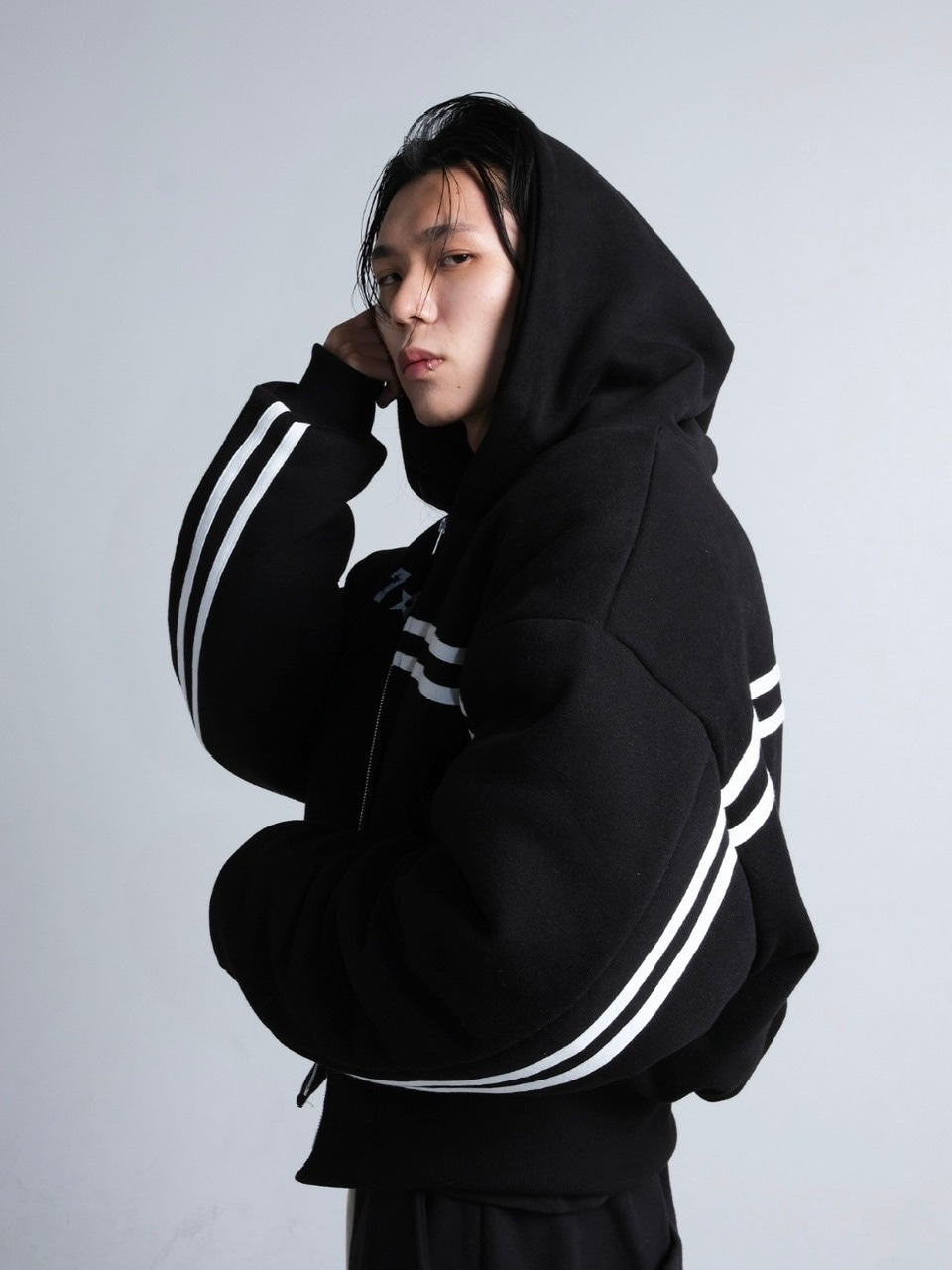 IFEELLUCKY】paded track hood zip up | OUR BRAND,IFEELLUCKY