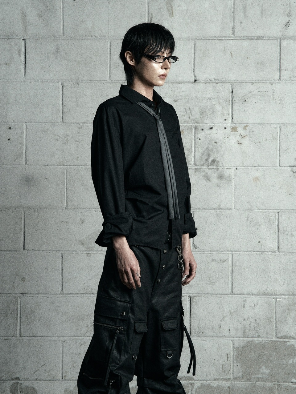 Rosen Kreuz】BACK CROSS CROPPED SHIRT | OUR BRAND,Rosen