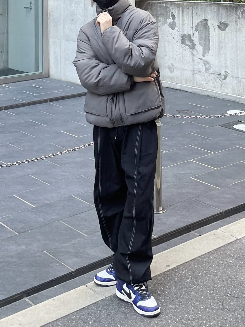 Chikashitsu +】cropped pocket padding jacket (4color